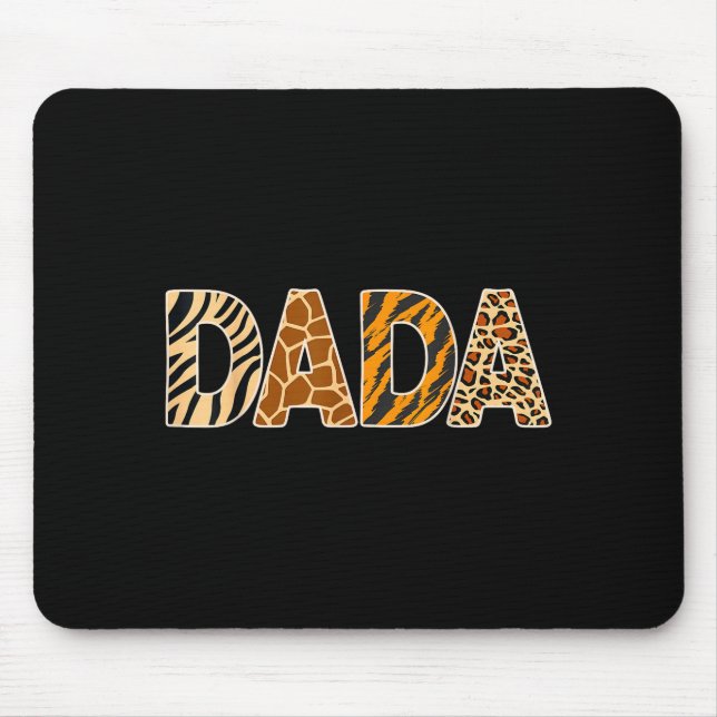 Dada Wild Animal Print Zebra Giraffe Tiger Leopard Mouse Pad (Front)
