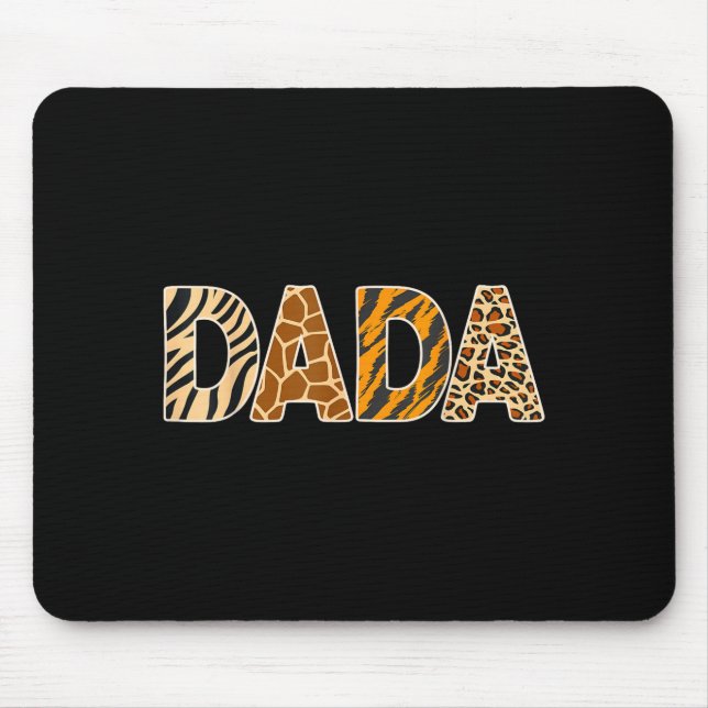 Dada Wild Animal Print Zebra Giraffe Tiger Leopard Mouse Pad (Front)