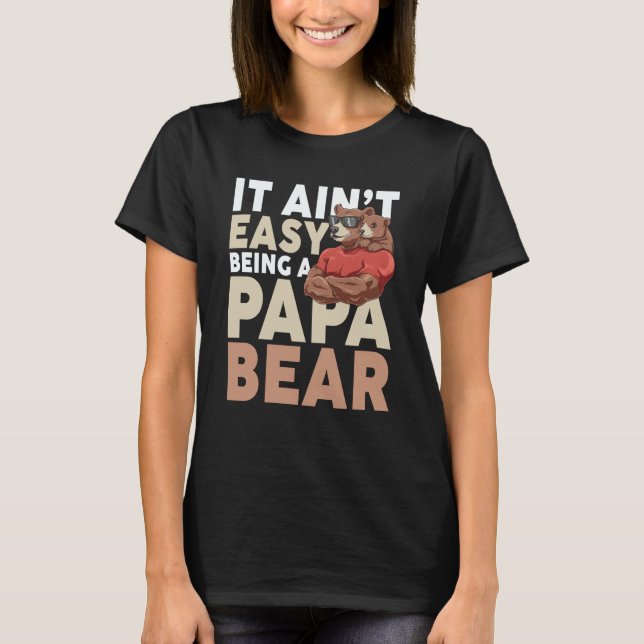 Dadabear Daddy Bear  Idea Sunglasses Dad T-Shirt (Front)