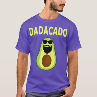 Dadacado Funny Avocado Dad Bearded Papa Fathers Da T-Shirt