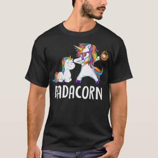 Dadacorn Baseball Dad Unicorn Baseball Lover Fathe T-Shirt