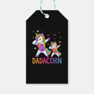 Dadacorn Dadicorn Daddycorn Dad Kids Fathers Day T Gift Tags