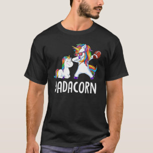 Dadacorn Football Dad Unicorn Football Father's D T-Shirt