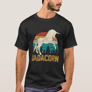 Dadacorn Funny Dad Unicorn Mens Daddy Papa Grandpa T-Shirt