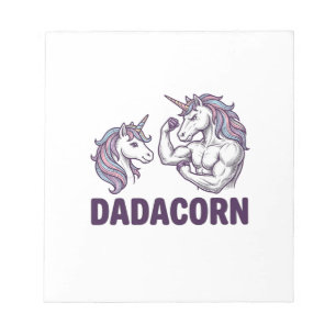 Dadacorn Funny Unicorn Dad Vector Shirt Design_1 Notepad