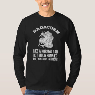 Dadacorn  Magical Rainbow Unicorn & Horse Family   T-Shirt