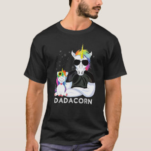 Dadacorn Muscle Unicorn Dad Baby Daughter Fathers  T-Shirt