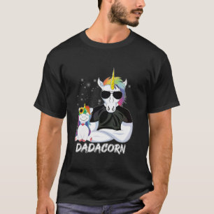 Dadacorn Muscle Unicorn Dad Baby Daughter Fathers T-Shirt