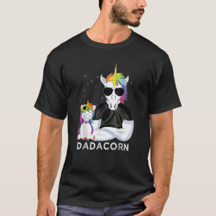 Dadacorn Muscle Unicorn Dad Baby Daughter Fathers  T-Shirt