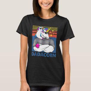 Dadacorn Muscle Unicorn Dad Baby Daughter Unicorn  T-Shirt