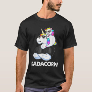 Dadacorn Unicorn Dad and Baby Christmas PaPa Fathe T-Shirt