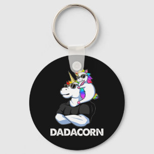 Dadacorn - Unicorn Dad And Byby Funny Key Ring