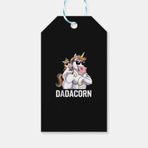 Dadacorn Unicorn Dad Father's Day Funny Rainbow Un Gift Tags