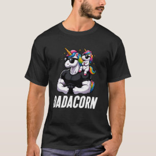 Dadacorn Unicorn Dad Papa Father's Day Daughter T-Shirt