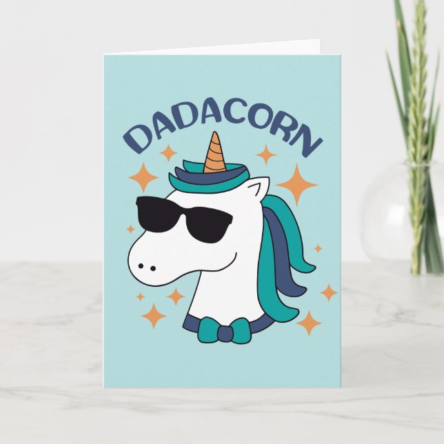 Dadacorn With Sunglasses Card (Front)