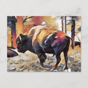 Dadaism Bison Postcard