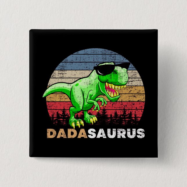 Dadasaurus 15 Cm Square Badge (Front)