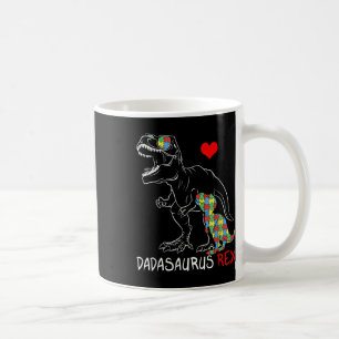 Dadasaurus Daddy Rex Autism Awareness Proud Dad Fa Coffee Mug