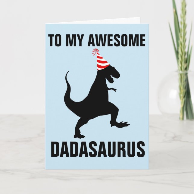 DADASAURUS DINOSAUR BIRTHDAY CARD (Front)