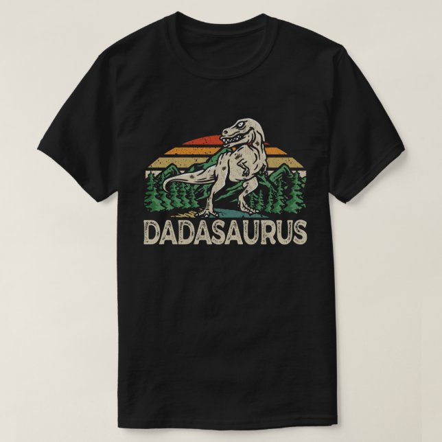 Dadasaurus Dinosaur Dad Dada Saurus Father's Day T-Shirt (Design Front)