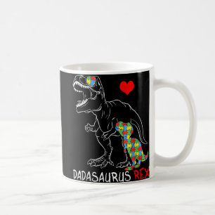 Dadasaurus Rex Autism Awareness Proud Dad Father's Coffee Mug