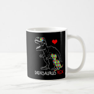 Dadasaurus Rex Autism Awareness Proud Dad Father's Coffee Mug