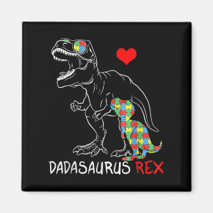 Dadasaurus Rex Autism Awareness Proud Dad Father's Magnet