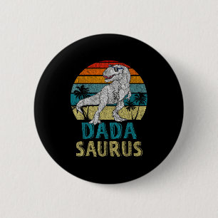 Dadasaurus T Rex Dinosaur Dada Saurus Family Match 6 Cm Round Badge