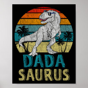 Dadasaurus T Rex Dinosaur Dada Saurus Family Match Poster
