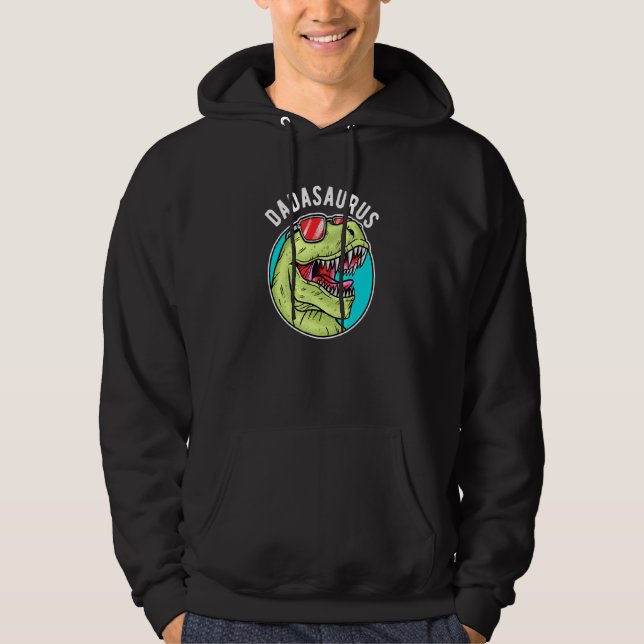 Dadasaurus T Rex Dinosaur Dada Saurus Hoodie (Front)