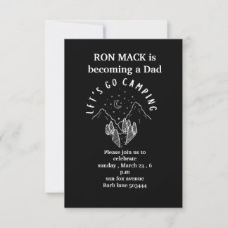 dadchelor camp outdoor activity invitation