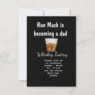 Dadchelor whiskey tasting party invitation