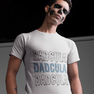 Dadcula Blue Halloween – Spooky & Fun Dad  T-Shirt