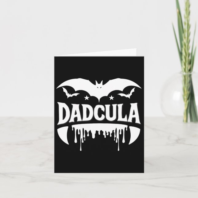 Dadcula Halloween Bat Vampire Fangs Flowing Effect Card (Front)