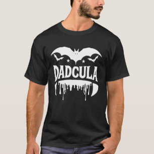 Dadcula Halloween Bat Vampire Fangs Flowing Effect T-Shirt