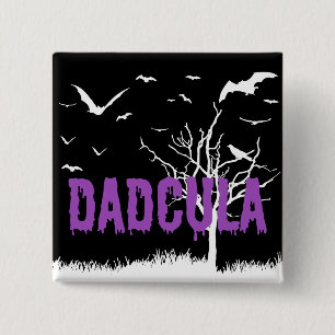 Dadcula Purple Dripping Font Flying Bats 15 Cm Square Badge