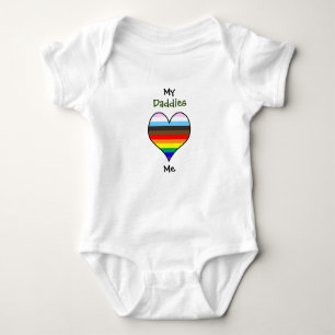 Daddies Rainbow Heart Baby Bodysuit