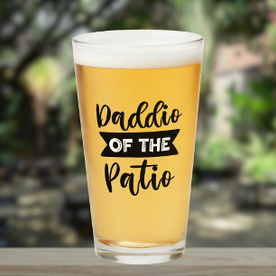 Daddio of the Patio Cool Father's Day Funny Dad Glass