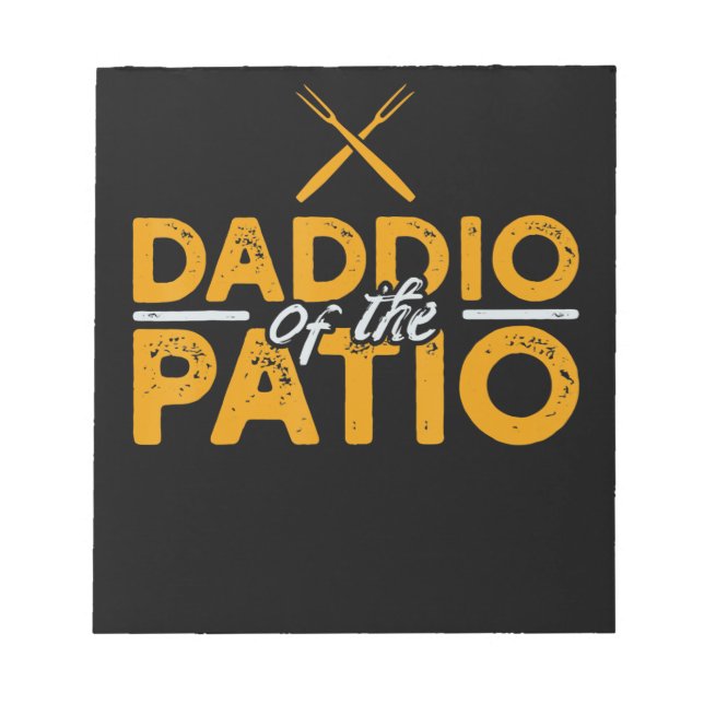 Daddio Of The Patio Funny Grill BBQ Notepad (Front)