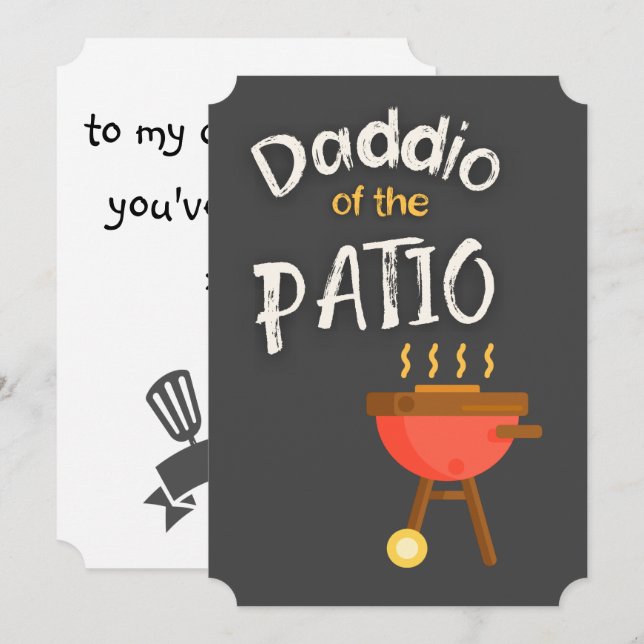 Daddio of the Patio- The Coolest Dad! Invitation (Front/Back)
