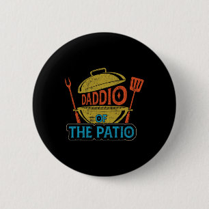 Daddio Of The Patio Vintage Bbq Grill Rbecue Fathe 6 Cm Round Badge