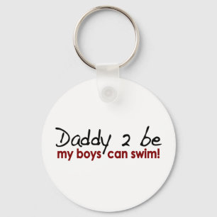 Daddy 2 Be Boys Can Swim Key Ring