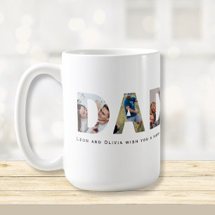 DADDY 5 photos collage Coffee Mug