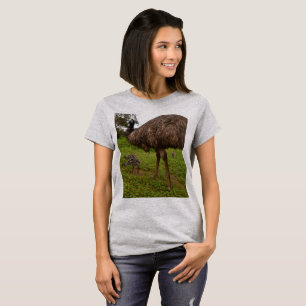 Daddy And Baby Emus Going For A Walk, T-Shirt