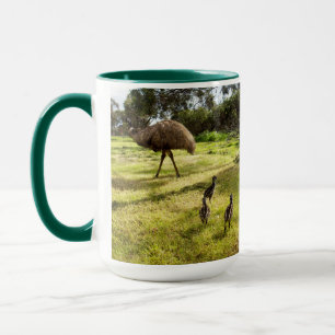 Daddy And Baby Emus, Mug