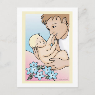 Daddy and Baby Postcard