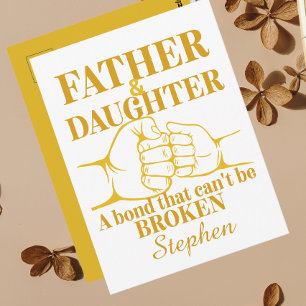 Daddy and daughter memories love quote simple postcard