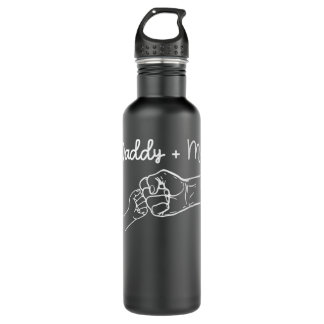 Daddy and Me Best Dad Ever Fist Bump Funny Father' 710 Ml Water Bottle