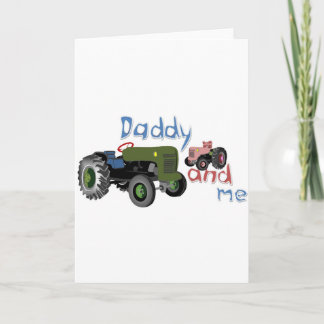 Daddy and Me Girl Tractors Card