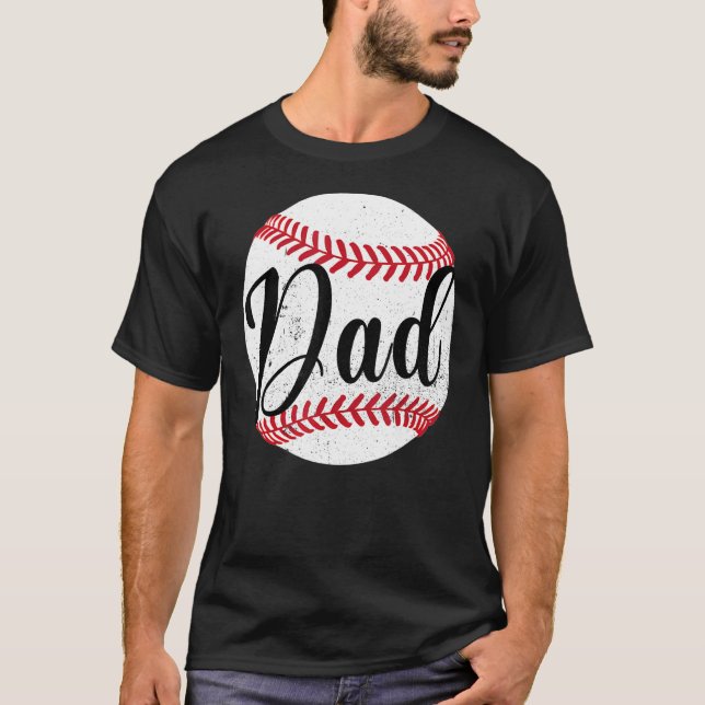 Daddy Baseball Graphic Matching Family Fathers Day T-Shirt (Front)